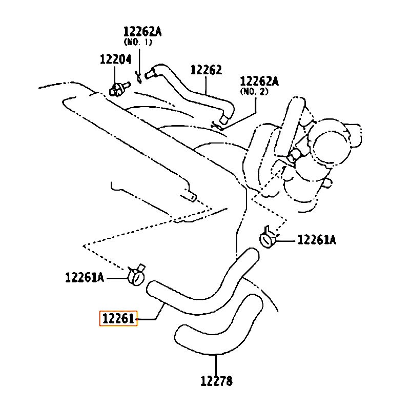 Ống hơi thừa Camry - hãng TOYOTA | 122610H110