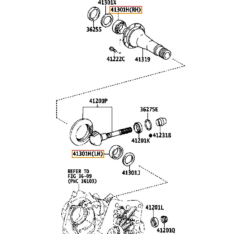 Bạc đạn Sienna - hãng TOYOTA | 9036645054