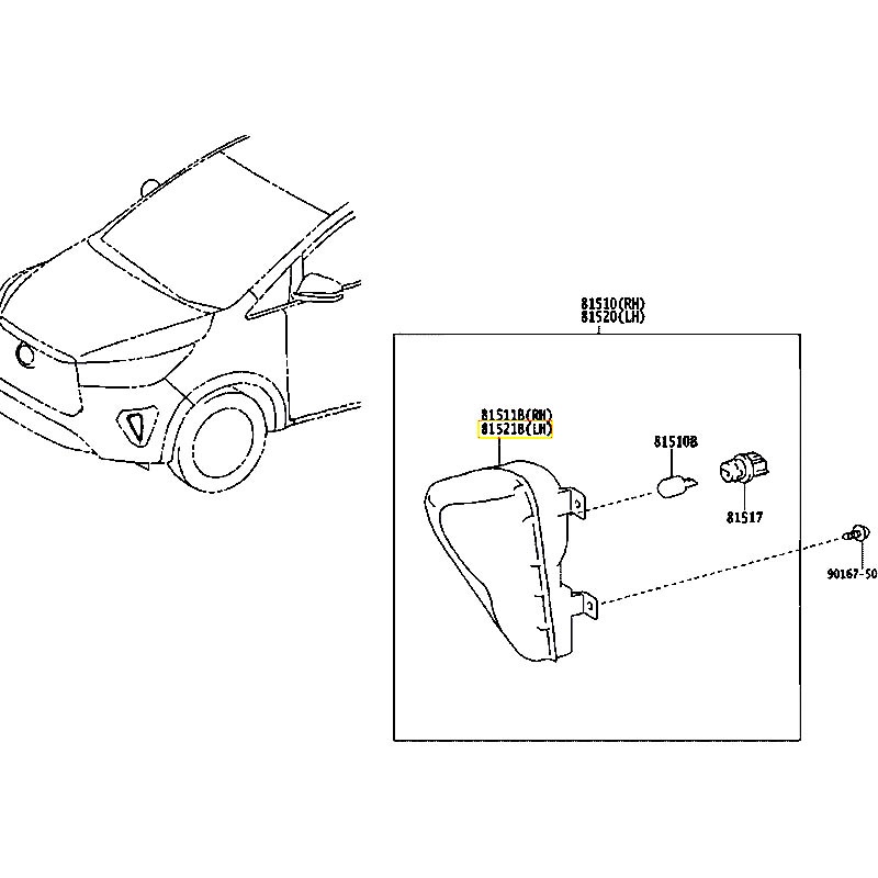 Đèn cản trước LH Innova - hãng TOYOTA | 8152106070