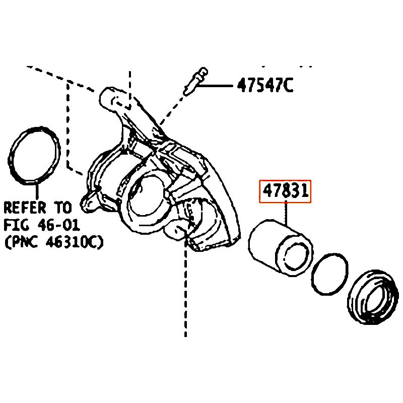 Piston thắng sau Avalon - hãng TOYOTA | 4783178010