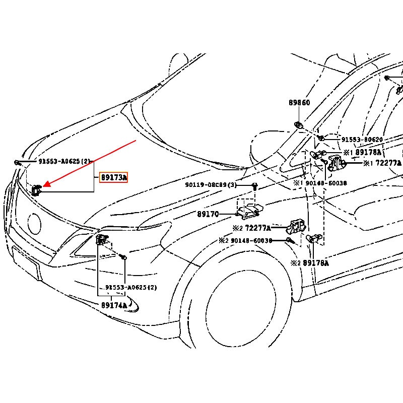 Cảm biến túi khí Lexus 2014 - hãng TOYOTA | 8917339455