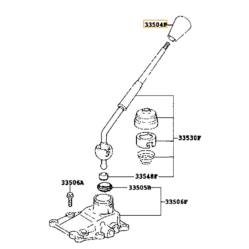 Tay nắm cần số Crown - hãng TOYOTA | 3350424010B1