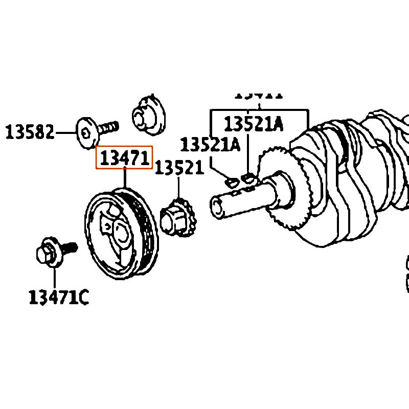 Puly trục cơ Sienta - hãng TOYOTA | 1347031060