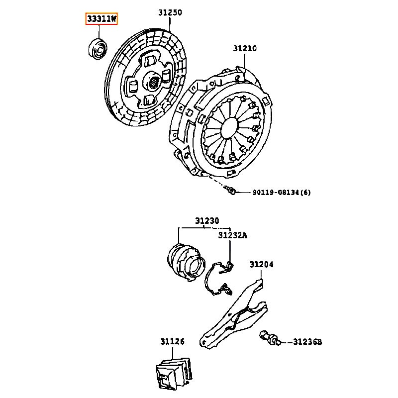 Bạc đạn lá côn Land cruiser - hãng TOYOTA | 9036312010