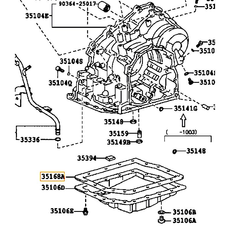 Ron đáy các te hộp số Avalon - hãng TOYOTA | 3516821011