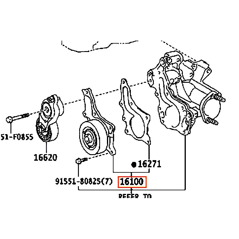 Bơm nước RAV4 - hãng TOYOTA | 1610039515