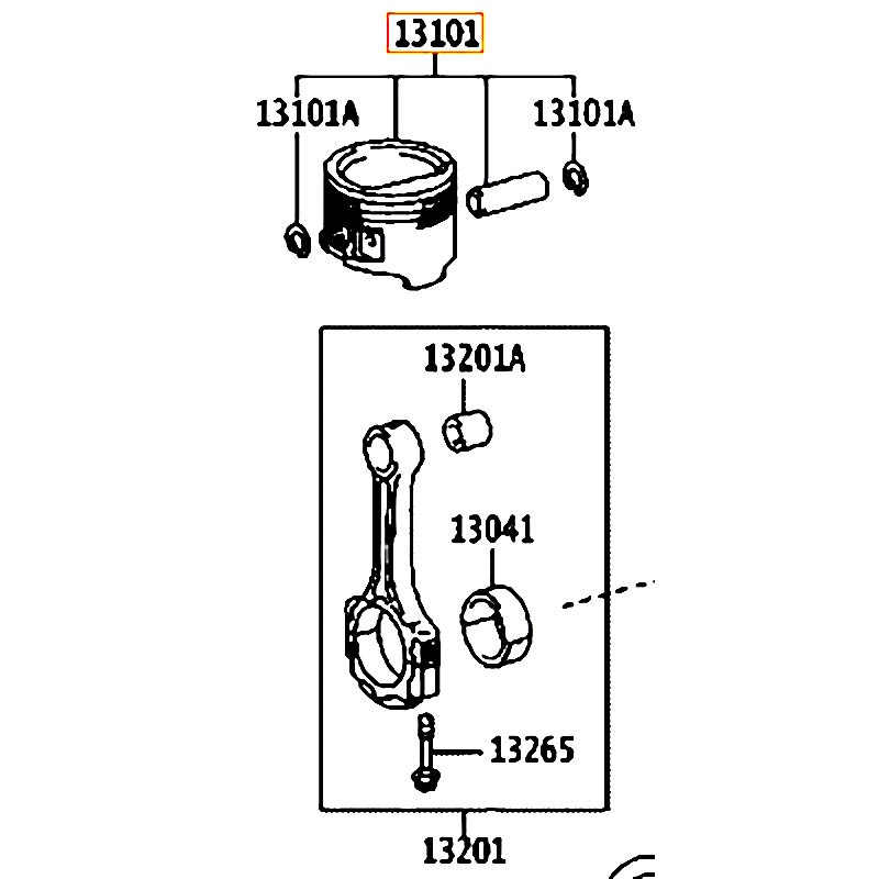 Piston Hilux - hãng TOYOTA | 131010C060