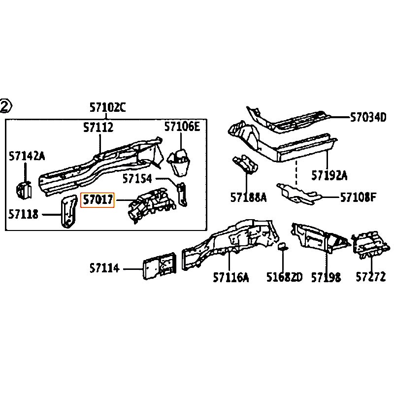 Xương đầu sắt xi Wish - hãng TOYOTA | 5701702110