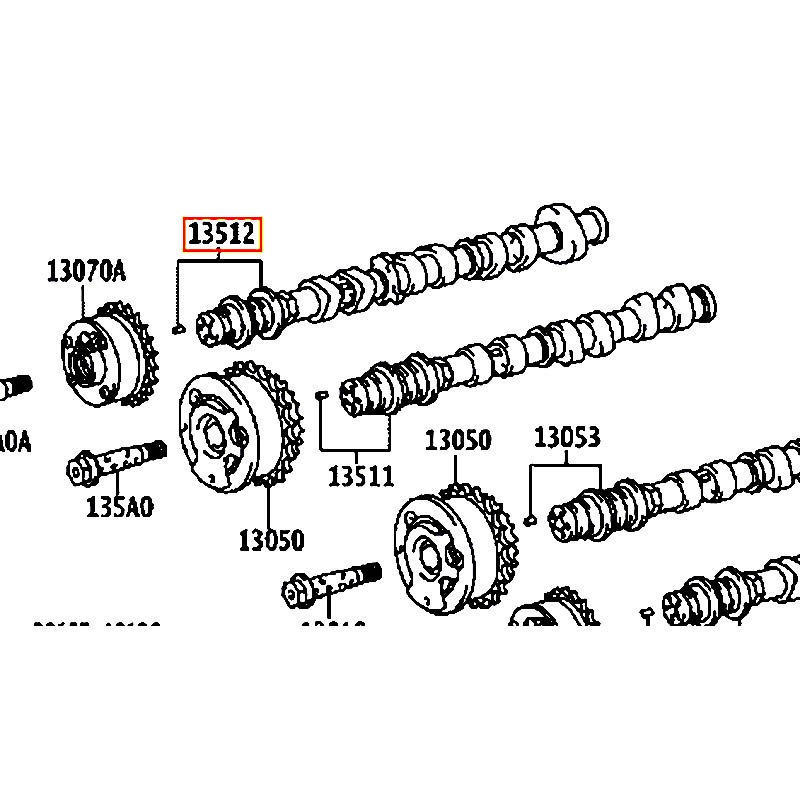 Trục cam Sienta - hãng TOYOTA | 135020P030