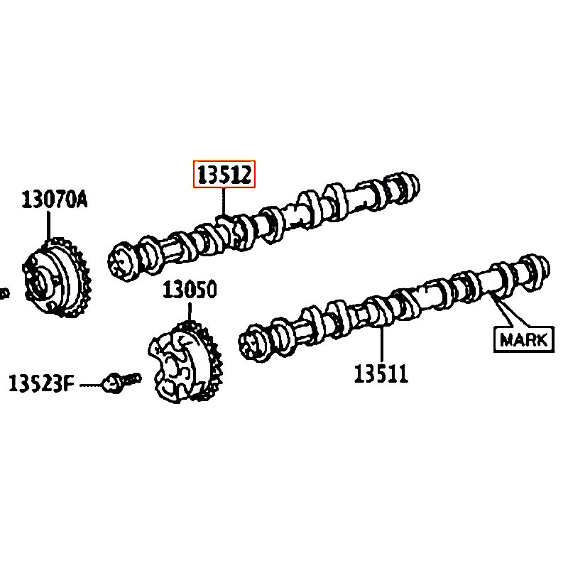 Trục cam Fortuner - hãng TOYOTA | 135020C030