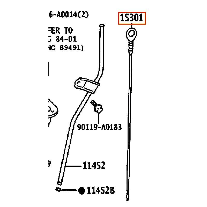 Ty thăm nhớt máy Sienna - hãng TOYOTA | 153010P040