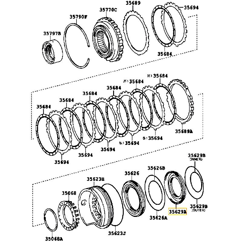 Piston Fortuner - hãng TOYOTA | 3562950020