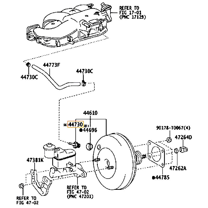 Van chân không Avalon - hãng TOYOTA | 4473022150