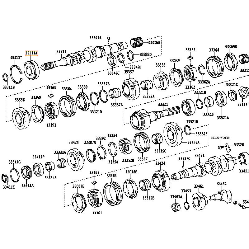 Bạc đạn trục Hilux - hãng TOYOTA | 90363T0041