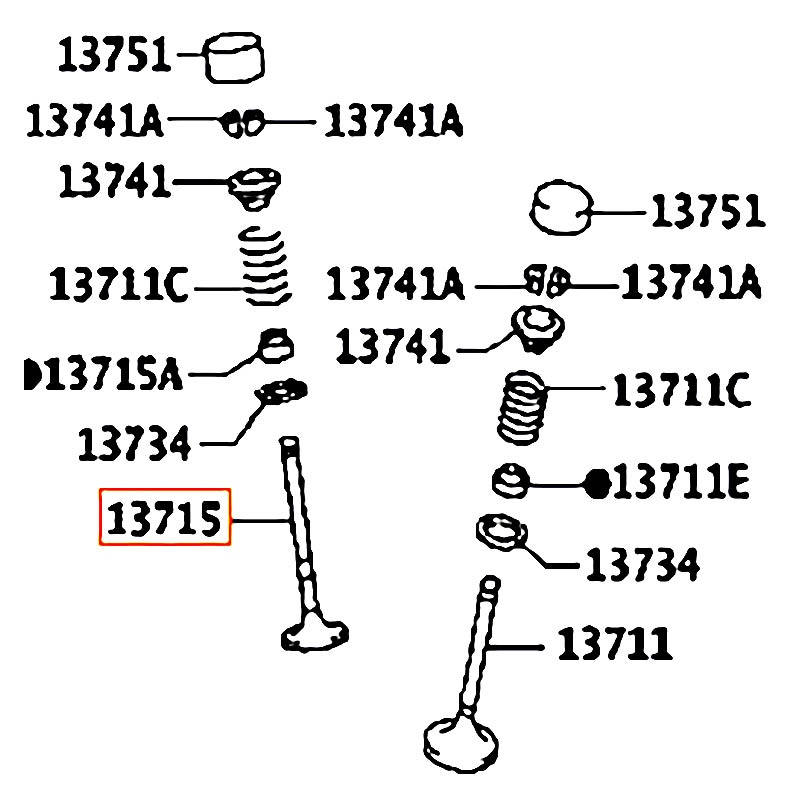 Xupap xả Sienta - hãng TOYOTA | 1371521010