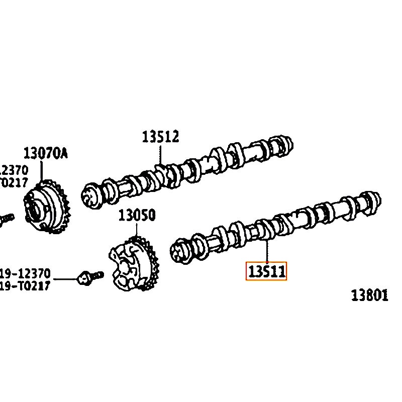 Trục cam Fortuner - hãng TOYOTA | 135010C011