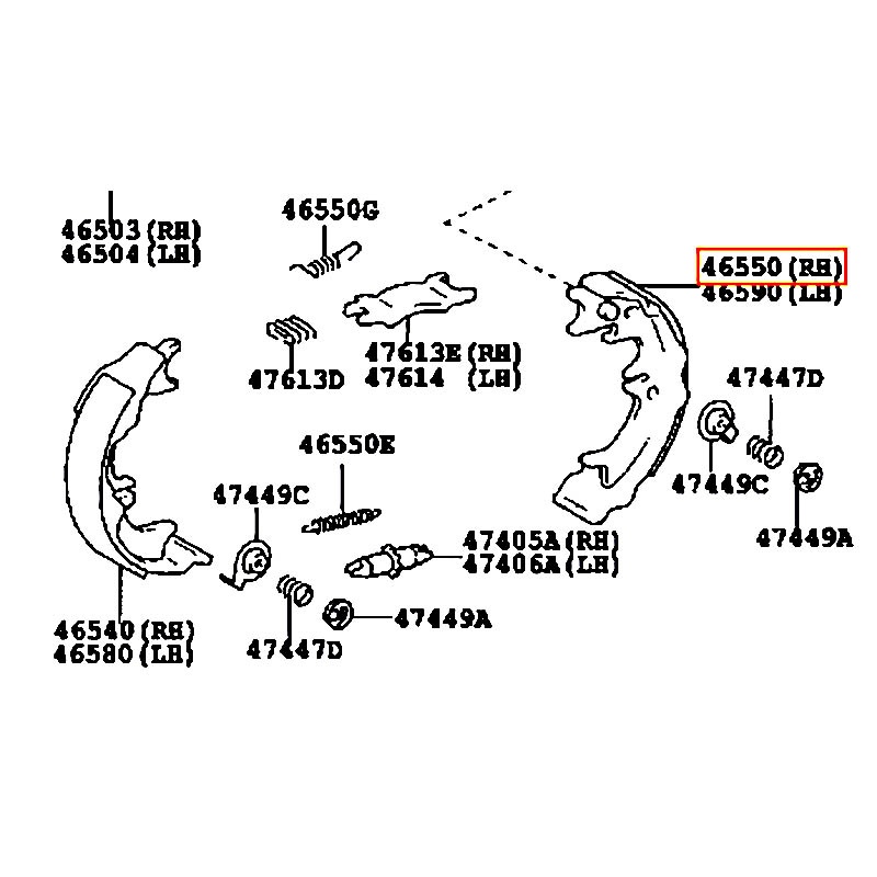 Bố thắng sau Camry - hãng TOYOTA | 4655033020