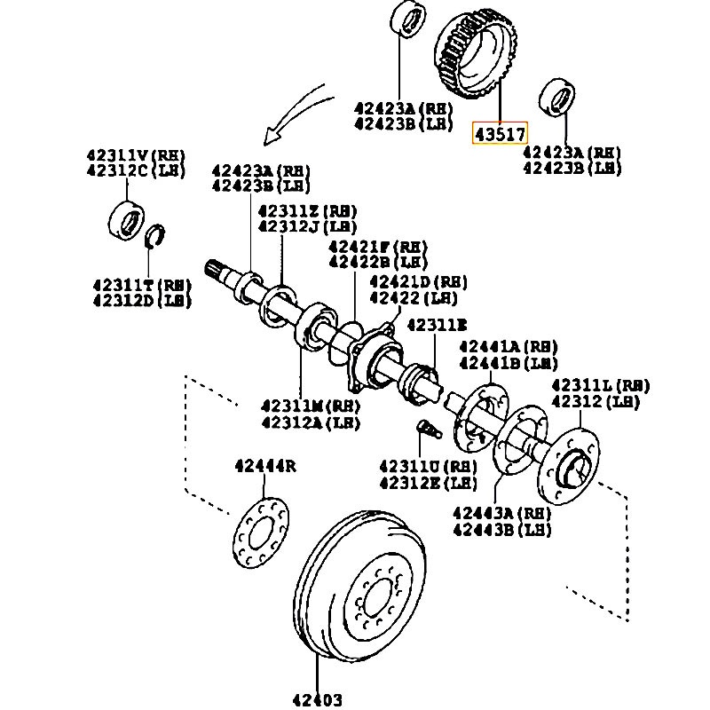 Vòng răng abs Hilux - hãng TOYOTA | 4351771010