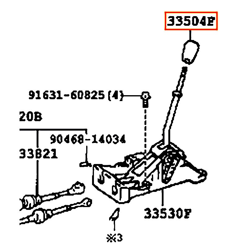 Tay nắm cần số Crown - hãng TOYOTA | 3350412180B7