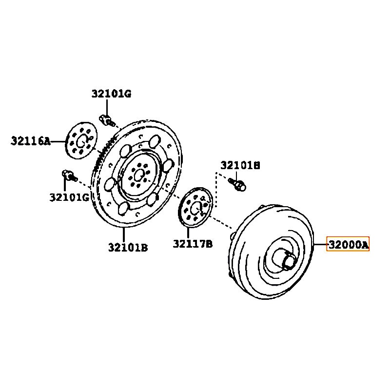 Quả bí hộp số Noah - hãng TOYOTA | 3200028180