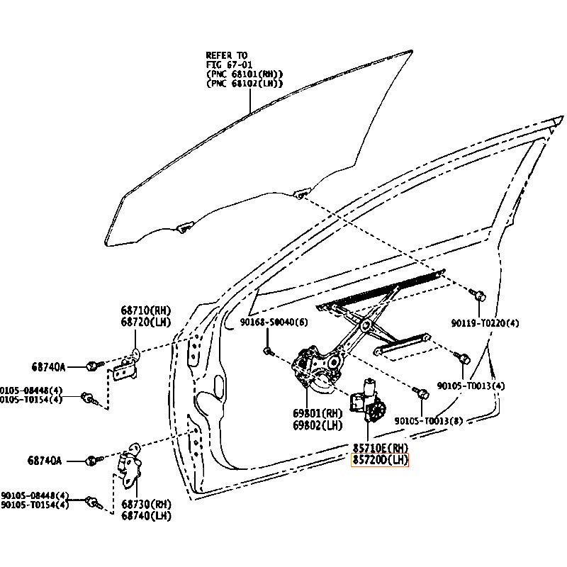 Mô tơ nâng kính Camry - hãng TOYOTA | 8572006360