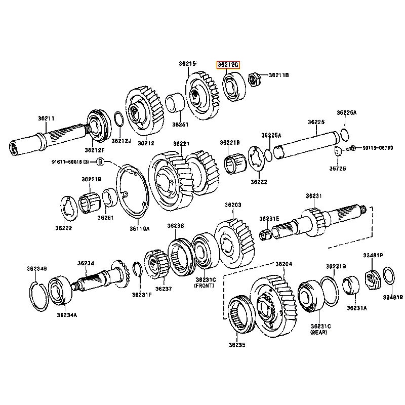 Bạc đạn trục Land cruiser - hãng TOYOTA | 9036335013