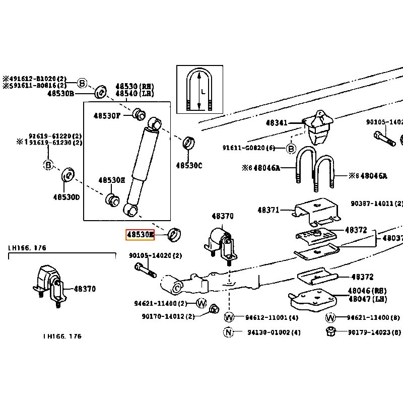 Cao su đệm nhún trước Land cruiser - hãng TOYOTA | 9094803011