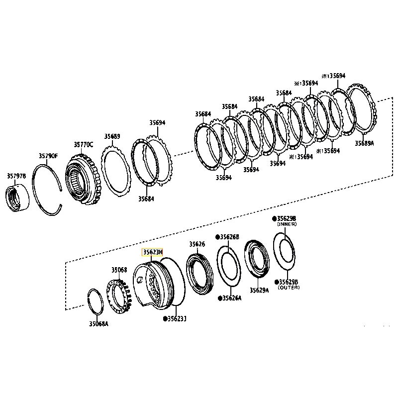 Piston Fortuner - hãng TOYOTA | 356230K020