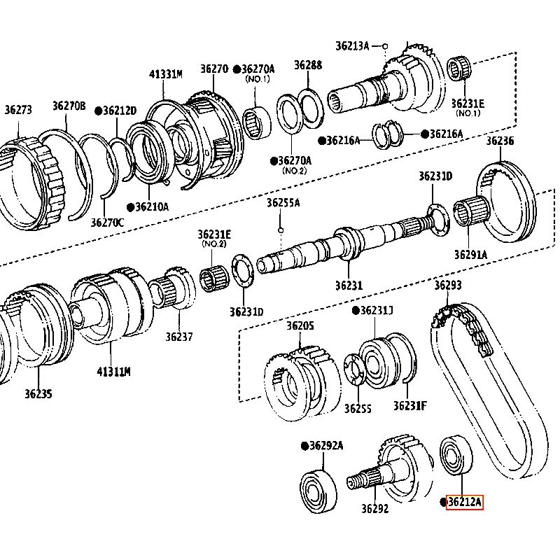 Bạc đạn trục Land cruiser prado - hãng TOYOTA | 9036328013