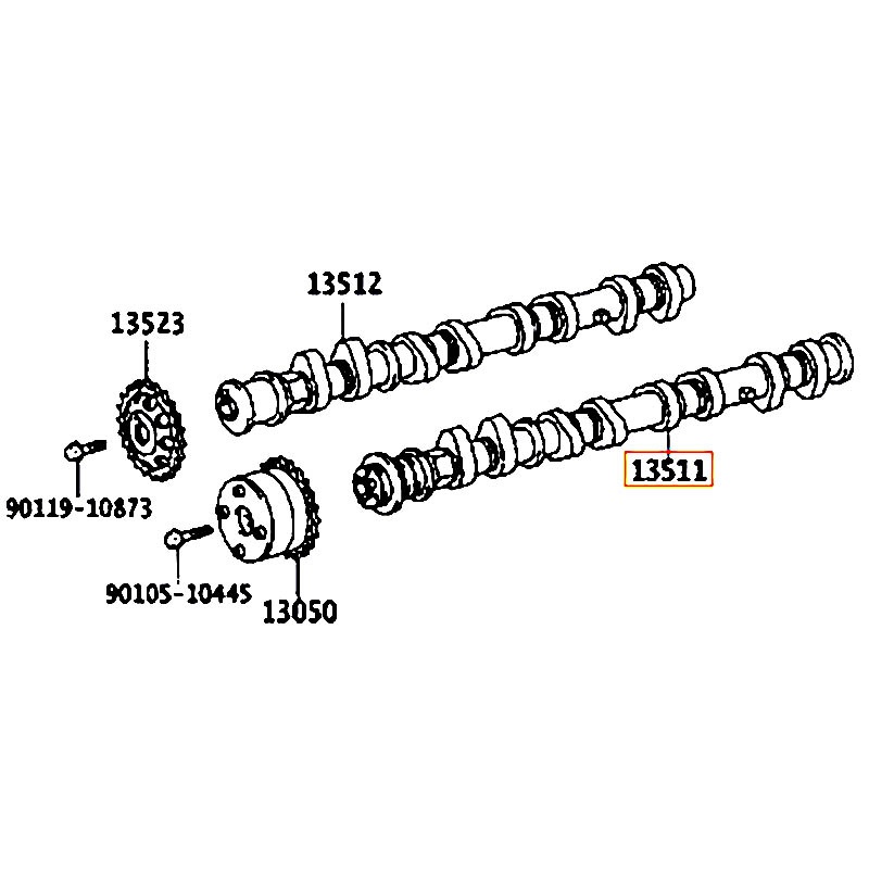 Trục cam Yaris - hãng TOYOTA | 1350121030