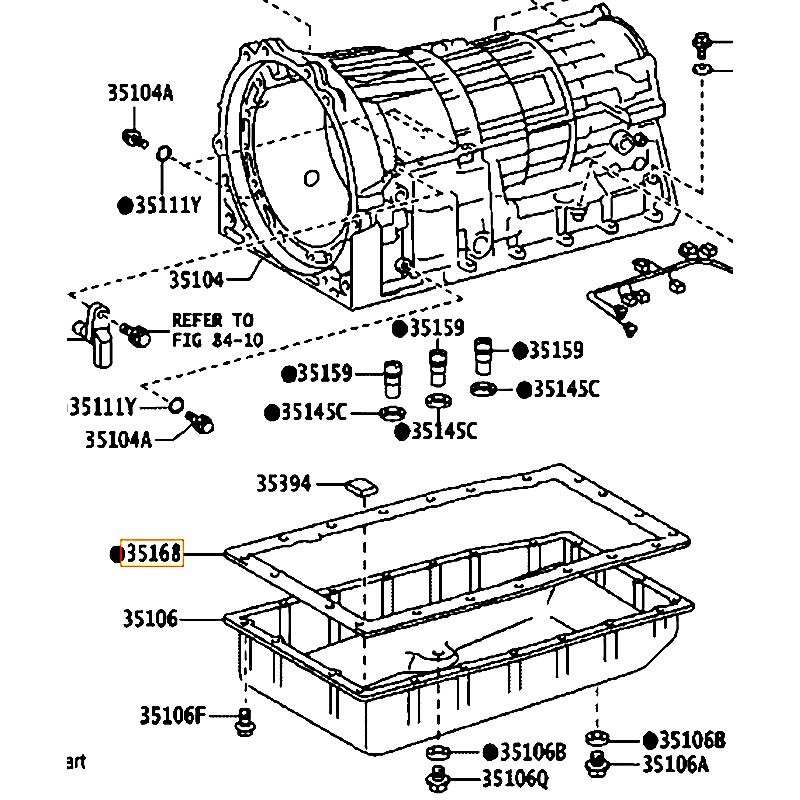 Ron đáy các te hộp số Crown - hãng TOYOTA | 3516860010