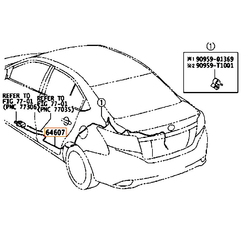 Dây mở cốp sau Yaris - hãng TOYOTA | 646070D200