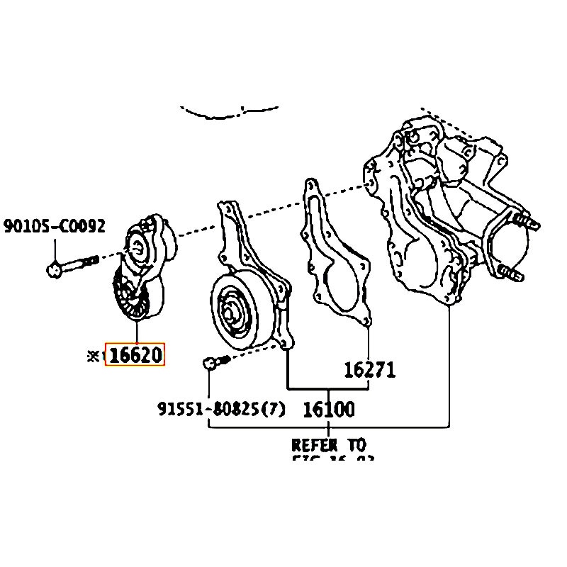 Cụm tăng tổng RAV4 - hãng TOYOTA | 166200V050