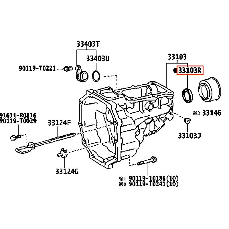 Phốt đuôi hộp số Hiace - hãng TOYOTA | 9031140035