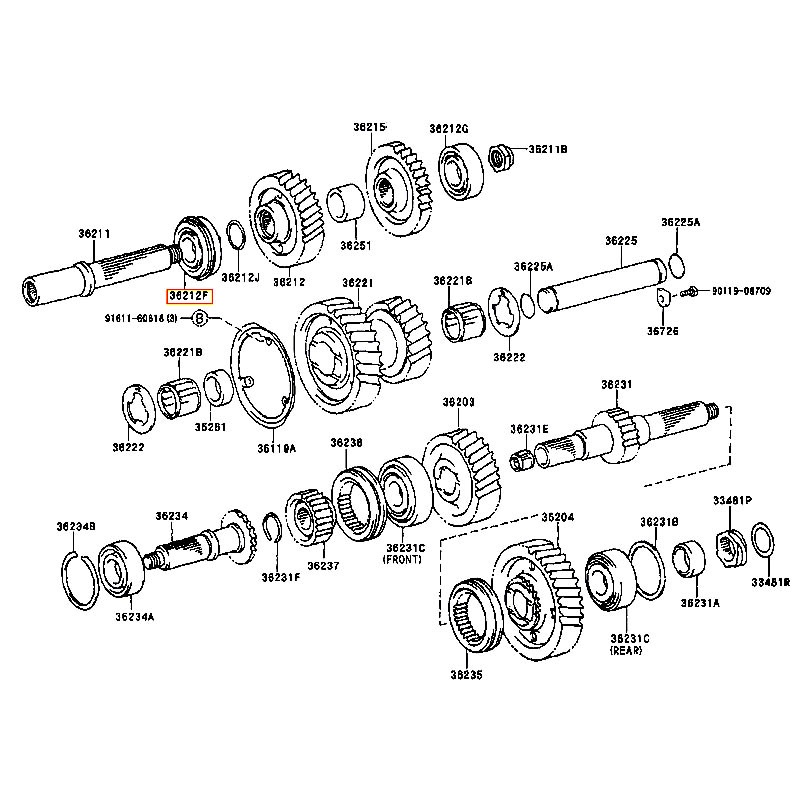 Bạc đạn trục Land cruiser - hãng TOYOTA | 9036335020