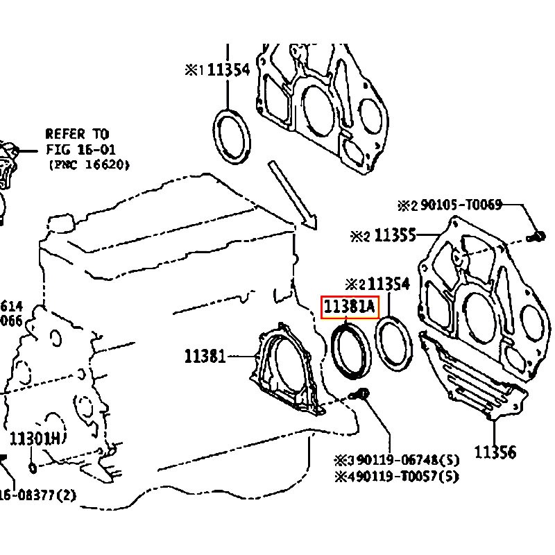 Phốt đuôi cốt máy Innova - hãng TOYOTA | 9031195008