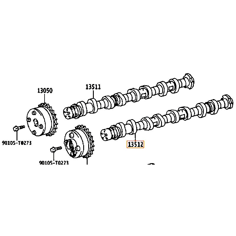 Trục cam Avanza - hãng TOYOTA | 13502BZ030