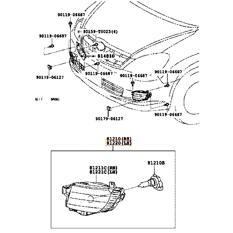 Đèn cản trước LH Innova - hãng TOYOTA | 812200K031