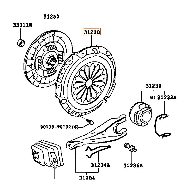 Mâm ép Innova - hãng TOYOTA | 312100K100