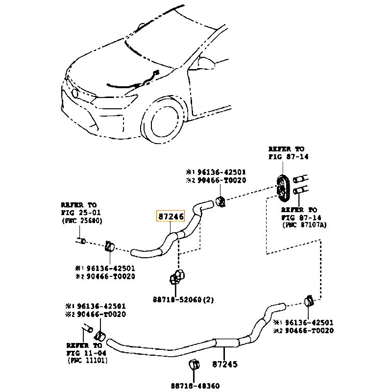 Ống nước Camry - hãng TOYOTA | 8724506D20