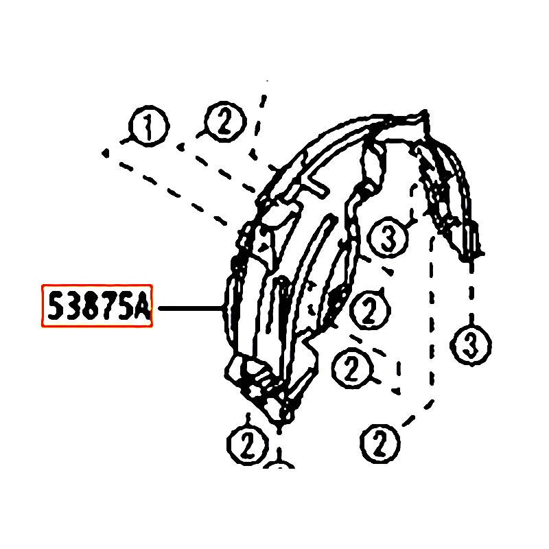 Lòng dè trước RH Wigo - hãng TOYOTA | 53875BZ290