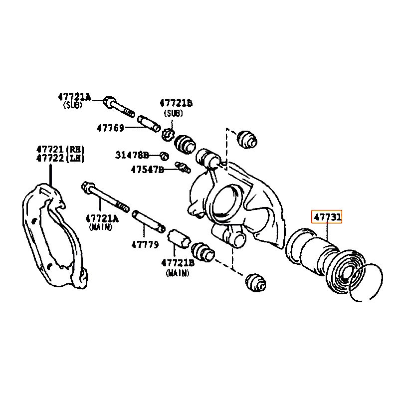 Piston thắng trước Hilux - hãng TOYOTA | 4773104050