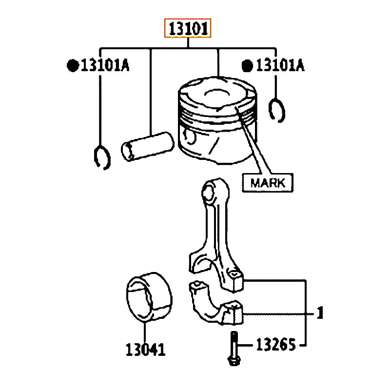 Piston Fortuner - hãng TOYOTA | 131010E01002