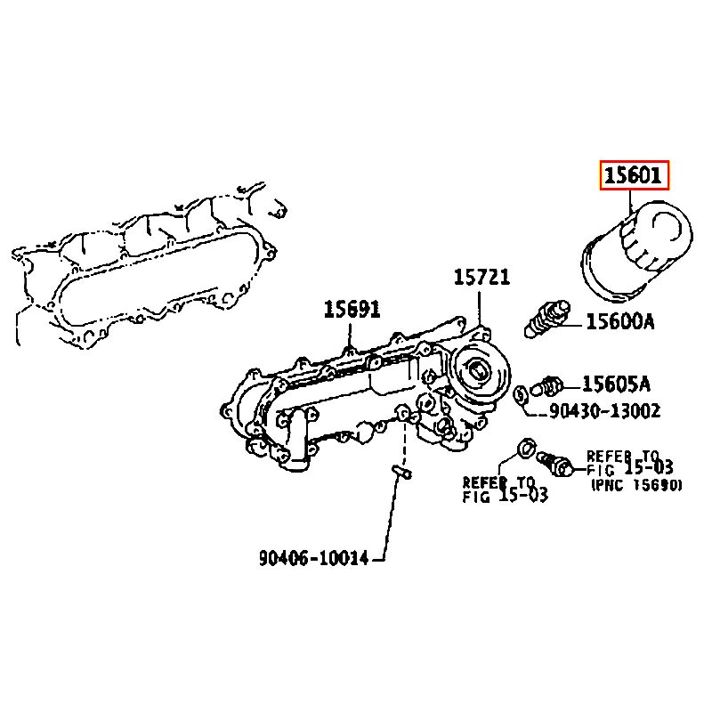 Lọc nhớt Fortuner - hãng TOYOTA | 9091530002