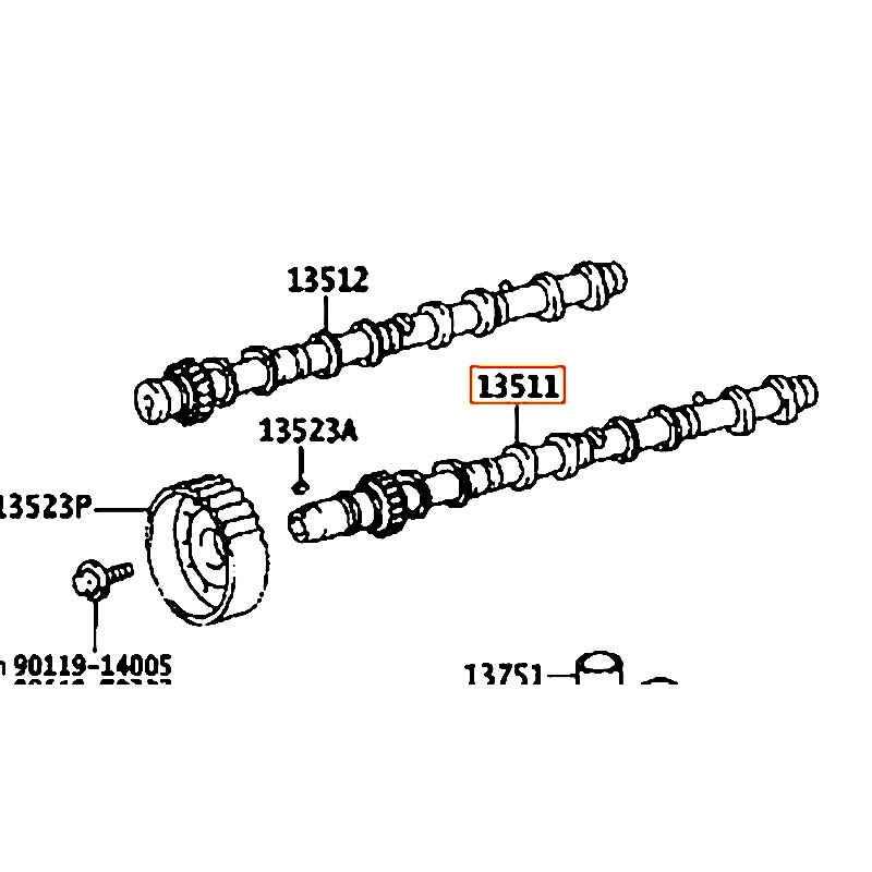 Trục cam Fortuner - hãng TOYOTA | 135010L020