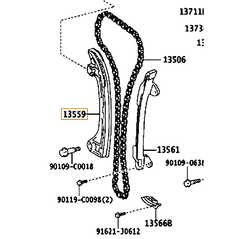 Tỳ sên cam RAV4 - hãng TOYOTA | 135590H030