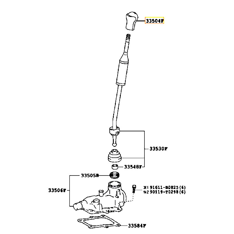 Tay nắm cần số Innova - hãng TOYOTA | 335040K180C0