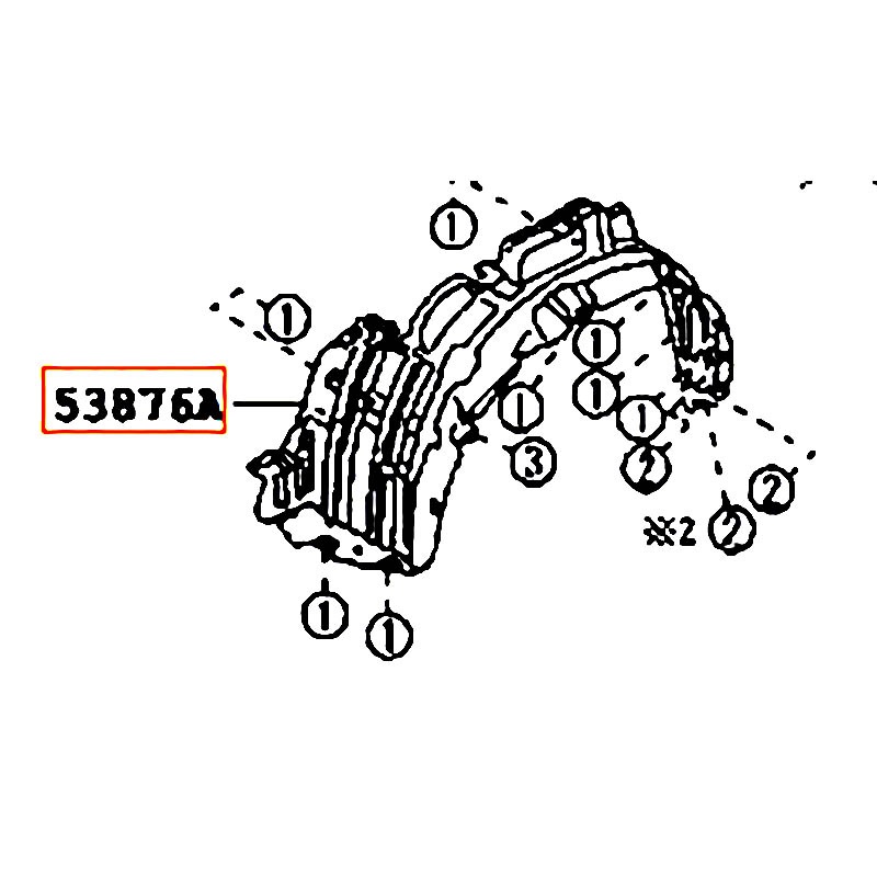 Lòng dè trước LH Avanza - hãng TOYOTA | 53876BZ270
