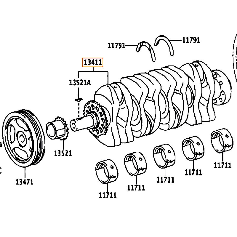 Trục cam Vios - hãng TOYOTA | 134010Y170