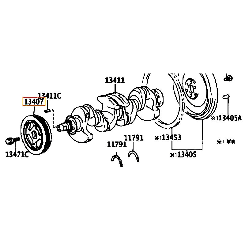 Puly trục cơ Vios - hãng TOYOTA | 134070M010